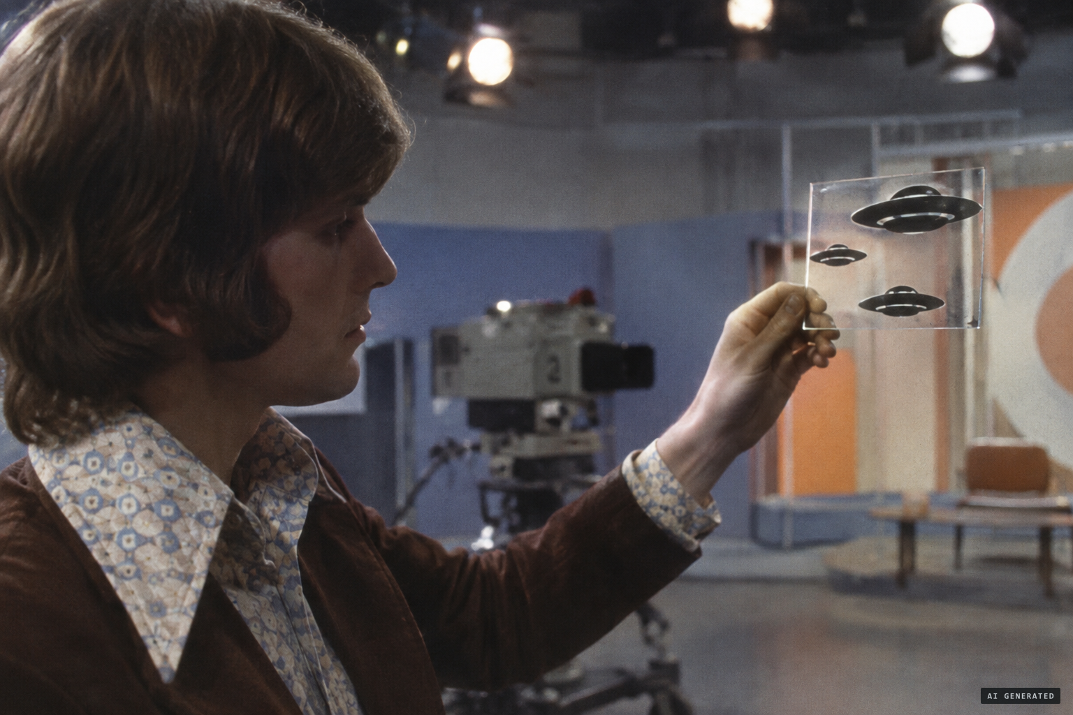Birch shows the painted pane of glass on television