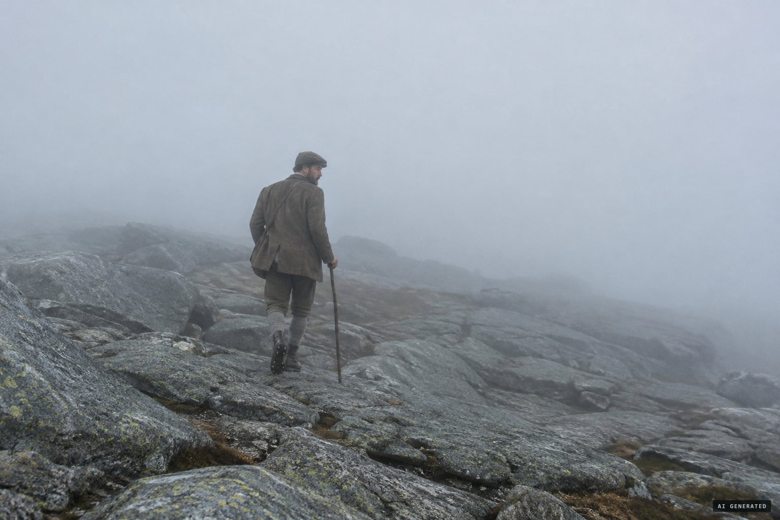 Professor Collie hears footsteps following him through the mist on Ben Macdui, 1891
