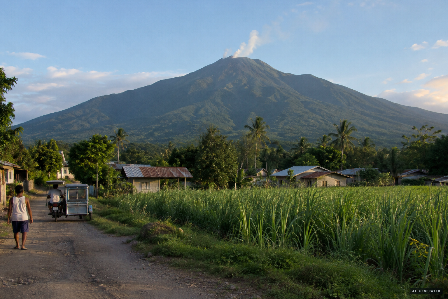 Mount Kanlaon above Barangay Sag-ang