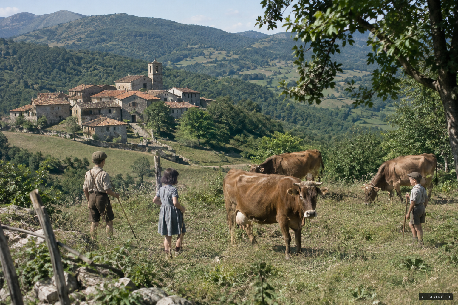 Il Bocco, the wooded pasture near Casanova Staffora where children minded cows