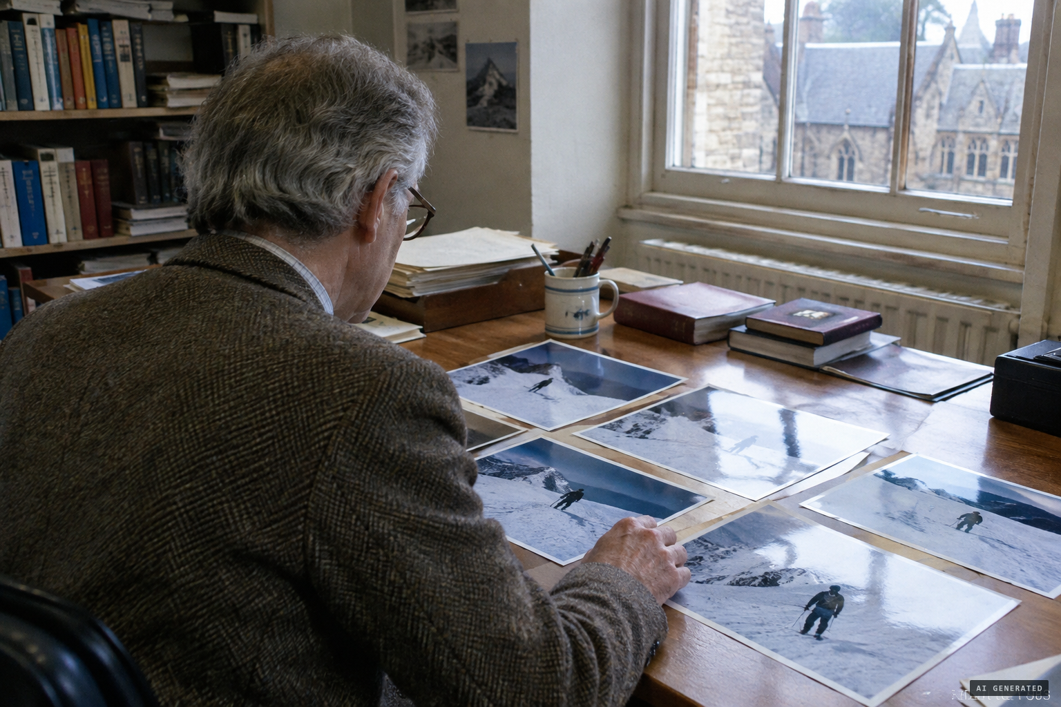 Experts study the series of photographs