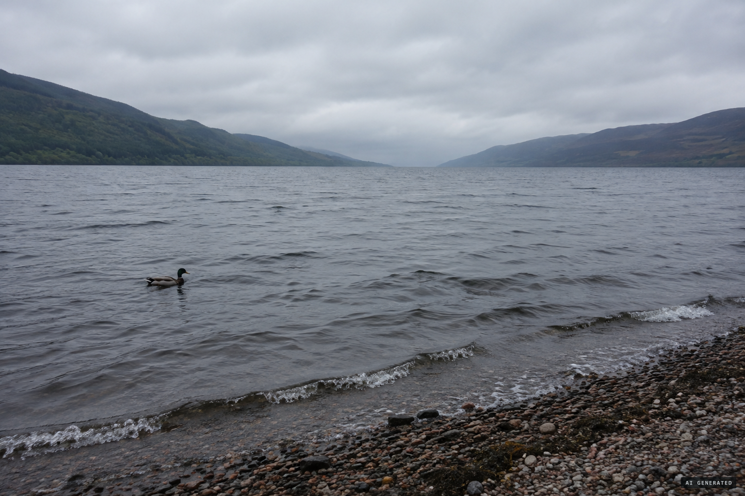 Loch Ness gone quiet, its 2013 sightings explained away as a duck and a wave