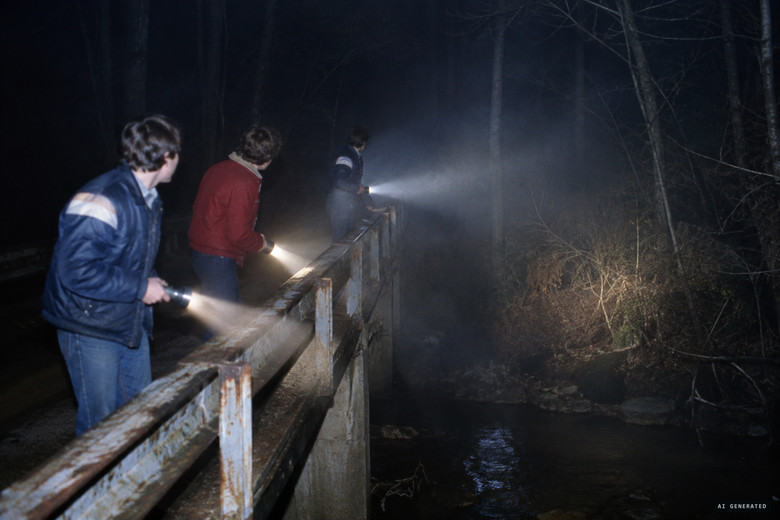 Opsasnick and friends hunt the Goatman on Crybaby Bridge
