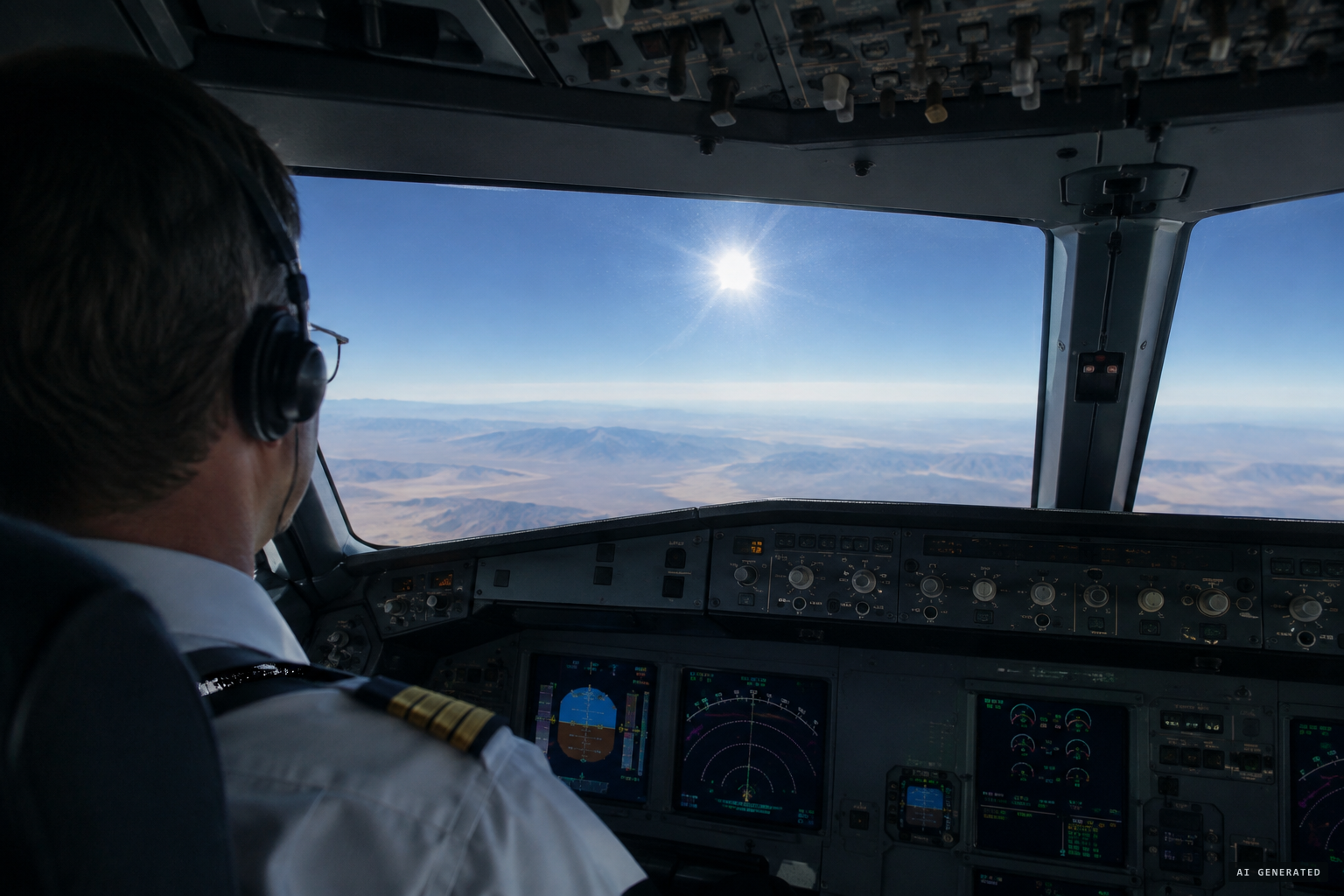 American 1095: "something just passed over us," really beaming light