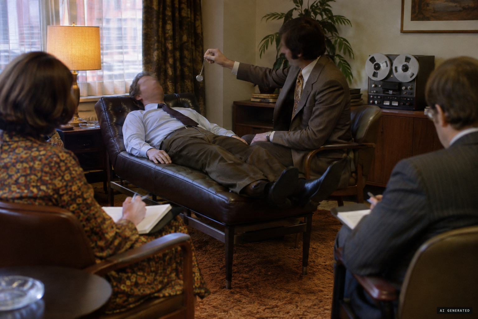 Hypnosis sessions with Dr Leonard Wilder in autumn 1977
