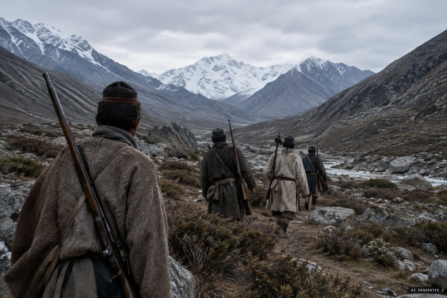 The shooters at work in the Kachár, Hodgson's name for the Tibetan frontier zone of Nepal.