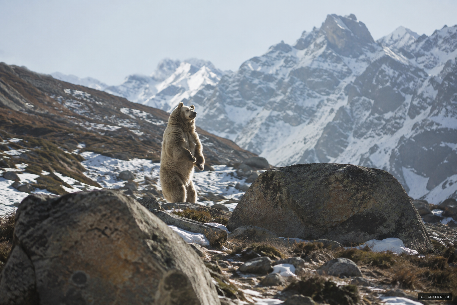 Bears were blamed for many reports, among them the "great yellow snow-bear."
