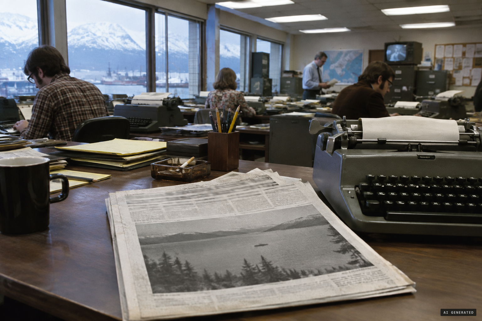 An Anchorage newspaper offers a reward for proof of the monster; nobody claims it