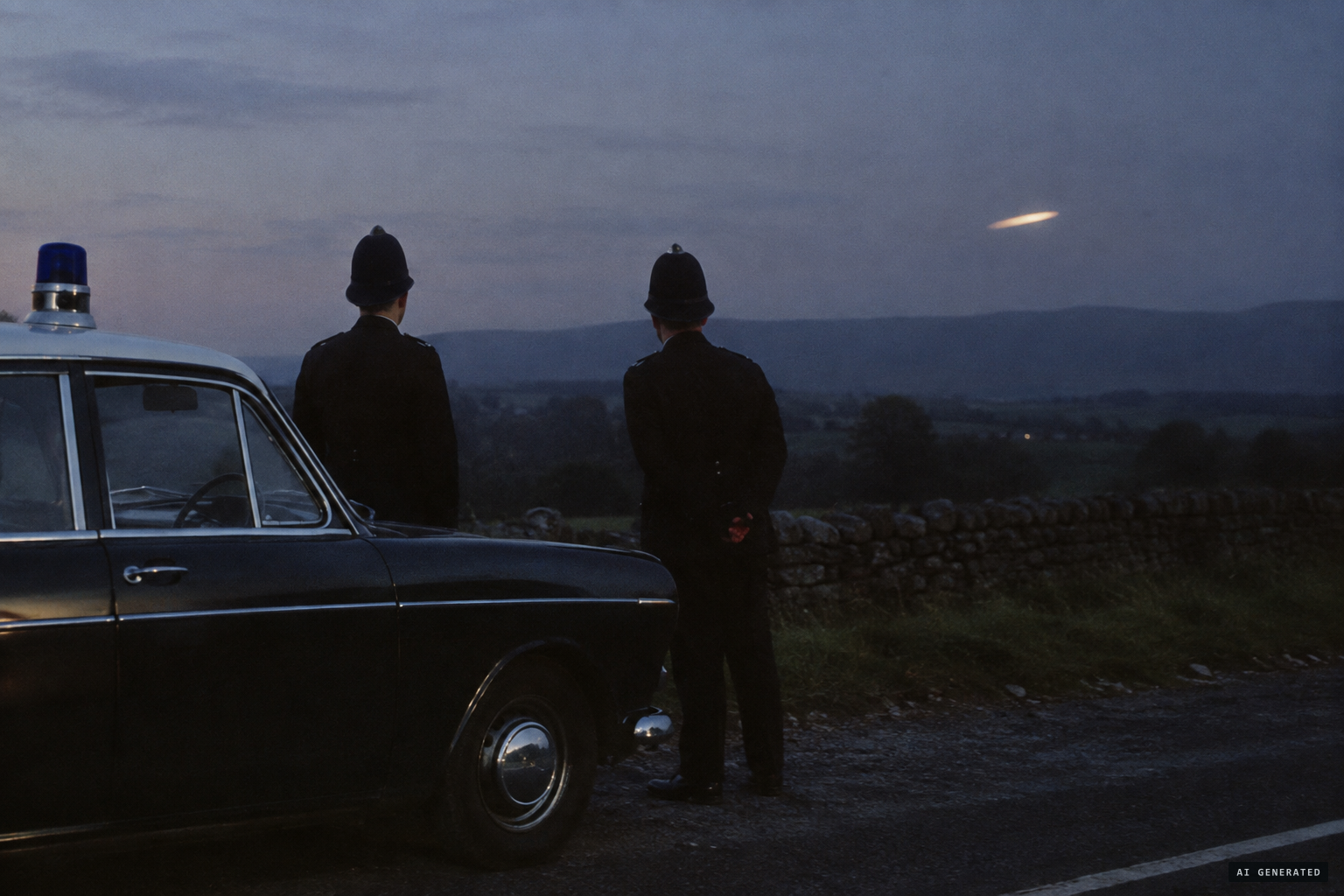 PCs Donahoe and Reader watch the same object from elsewhere in Lancashire