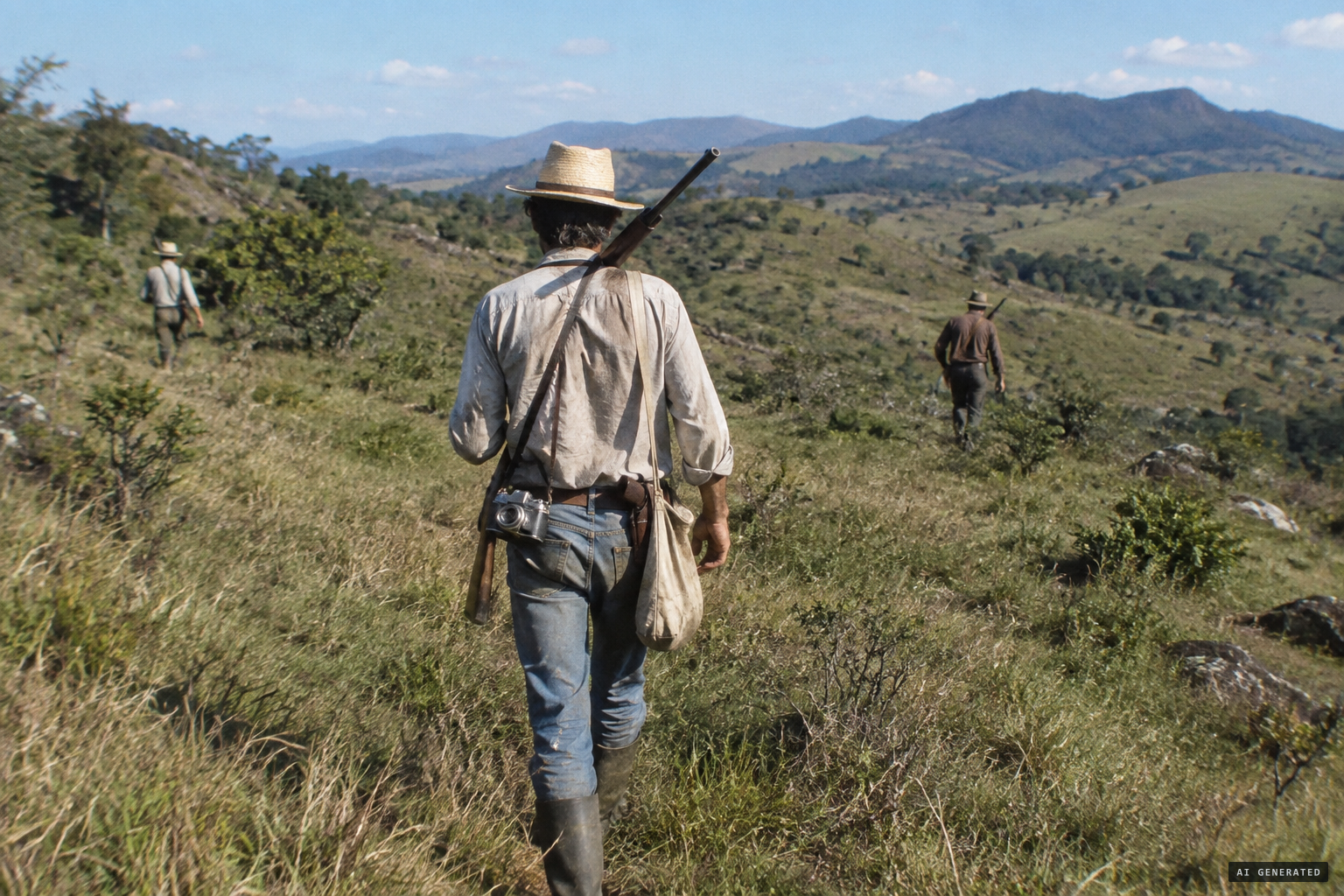 Arlindo sets out hunting near Fazenda Sobrado and ends up alone