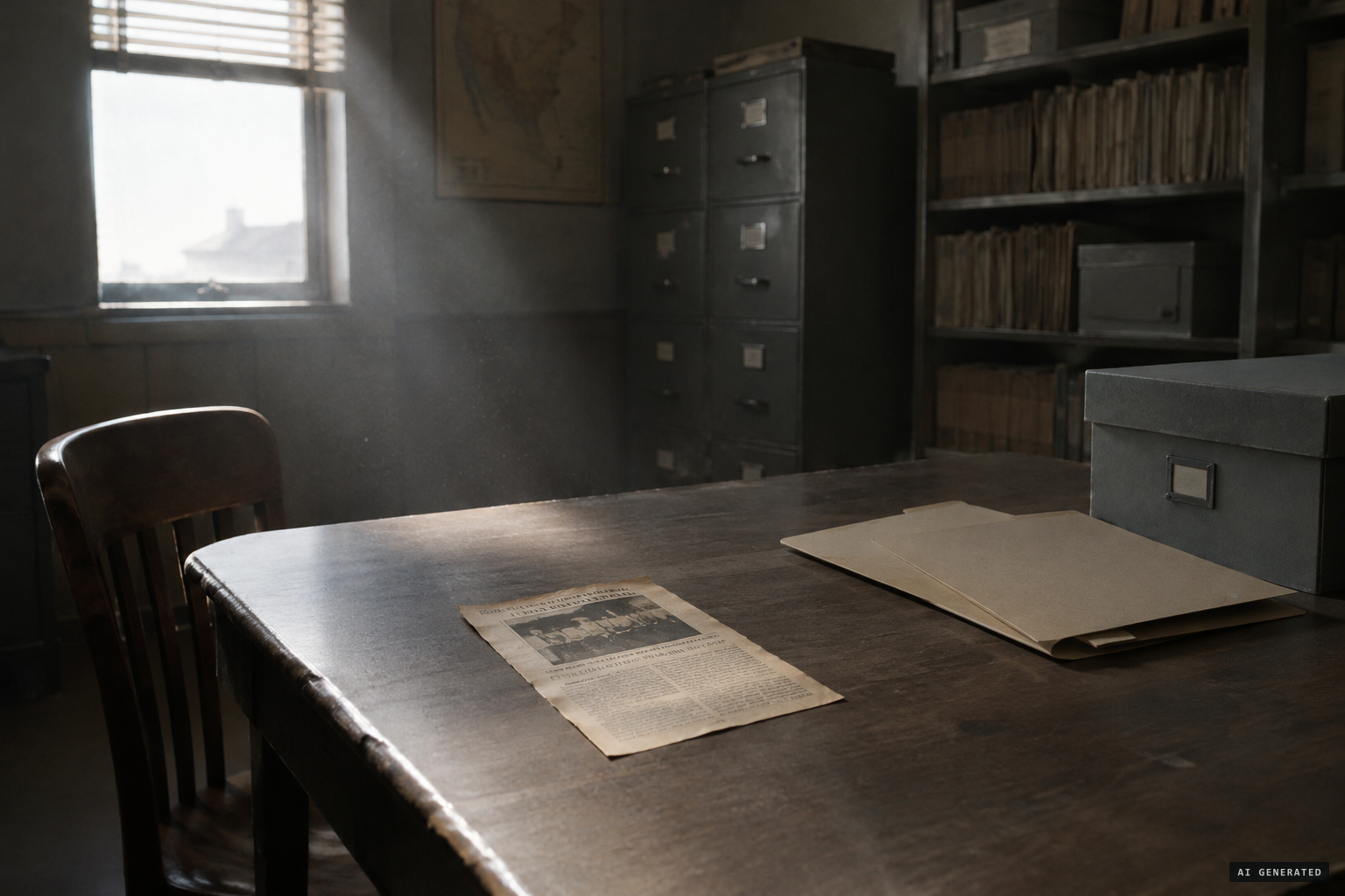 The whole case rests on one newspaper report; no file, photos or casts