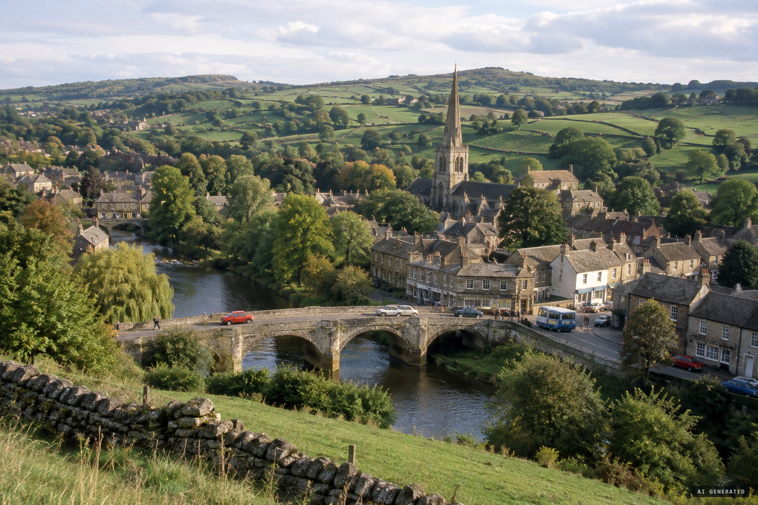 Bakewell, a small town in the Derbyshire Dales