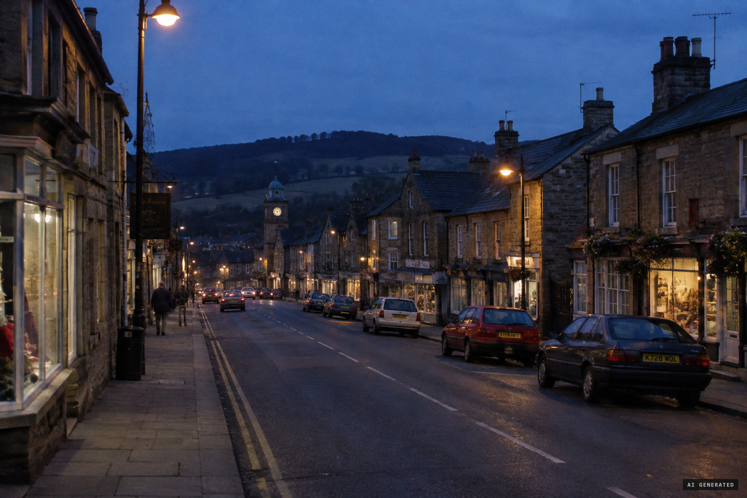 Sunday evening, 26 September 1993, in Bakewell