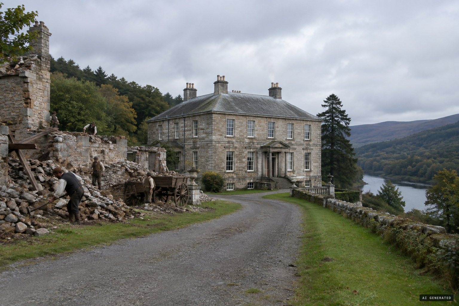 Ballechin House, built in 1806 on the site of the old Steuart manor