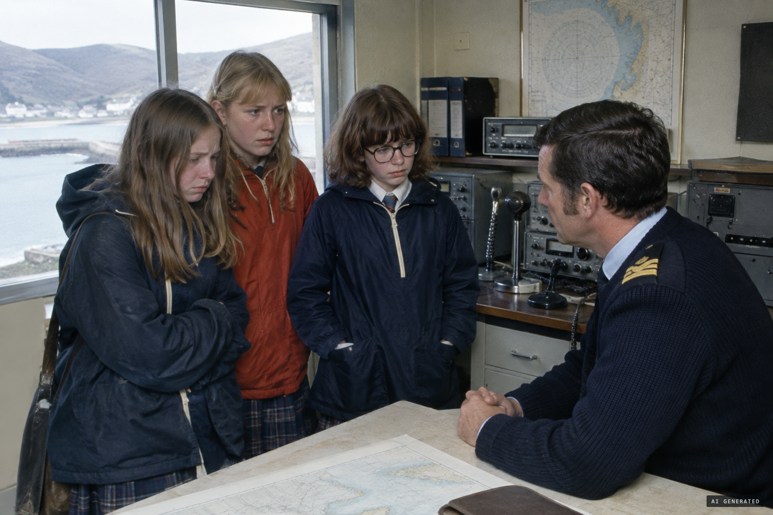 The girls went straight to the coastguard