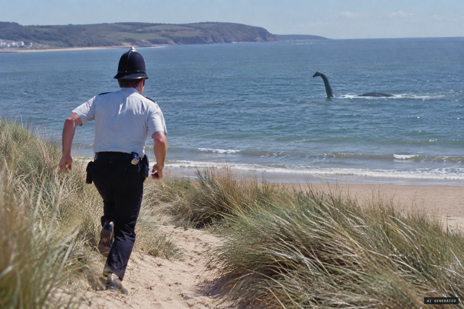 A later retelling added a policeman who saw the beast submerging