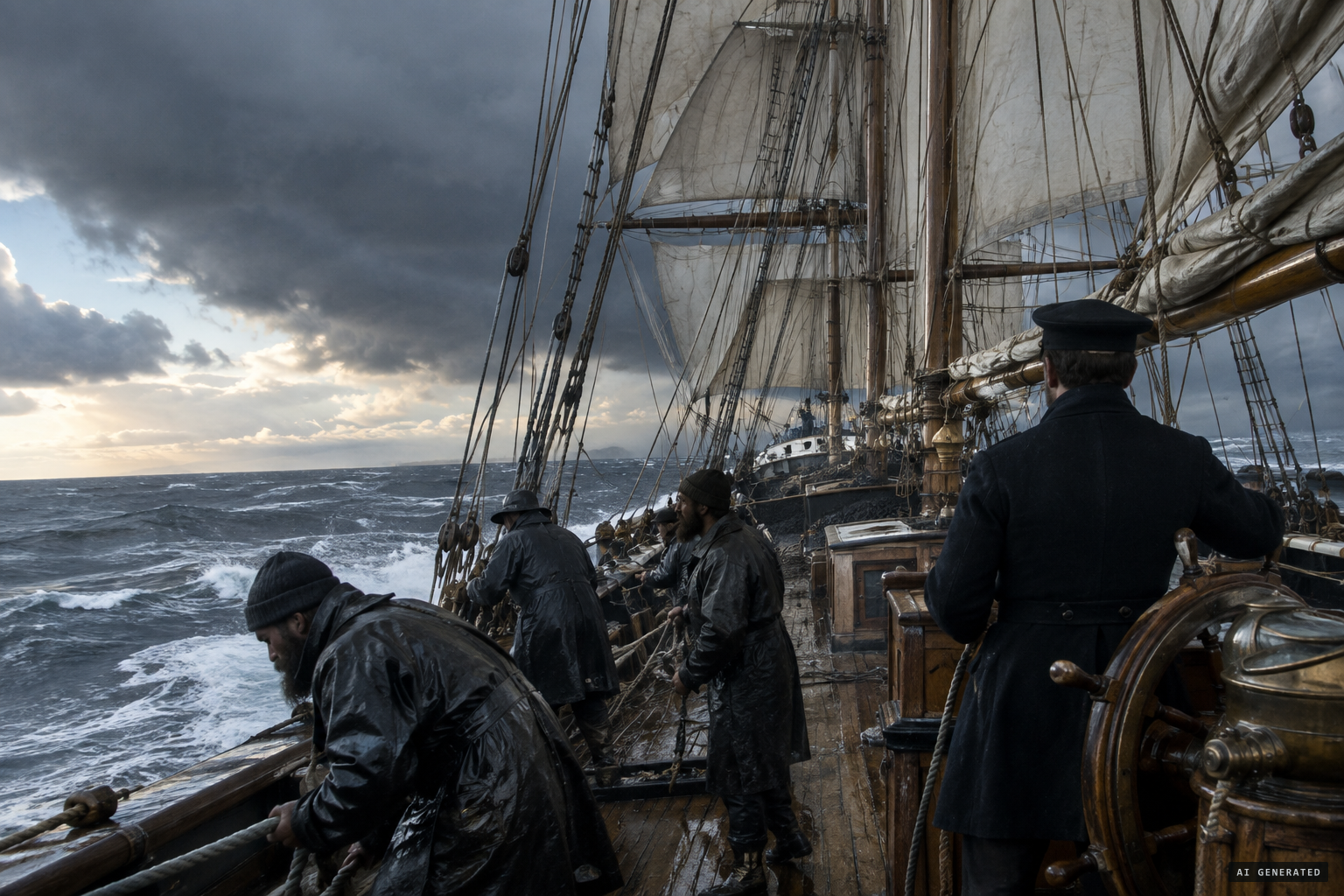 The coal barque Pauline under Captain George Drevar, bound from Shields to Zanzibar