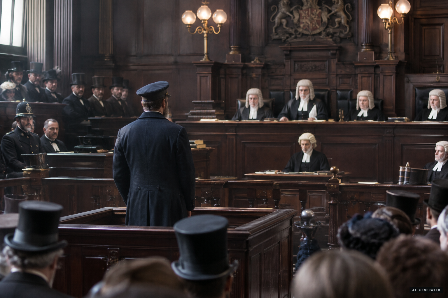 Drevar on trial at the Old Bailey, 1881