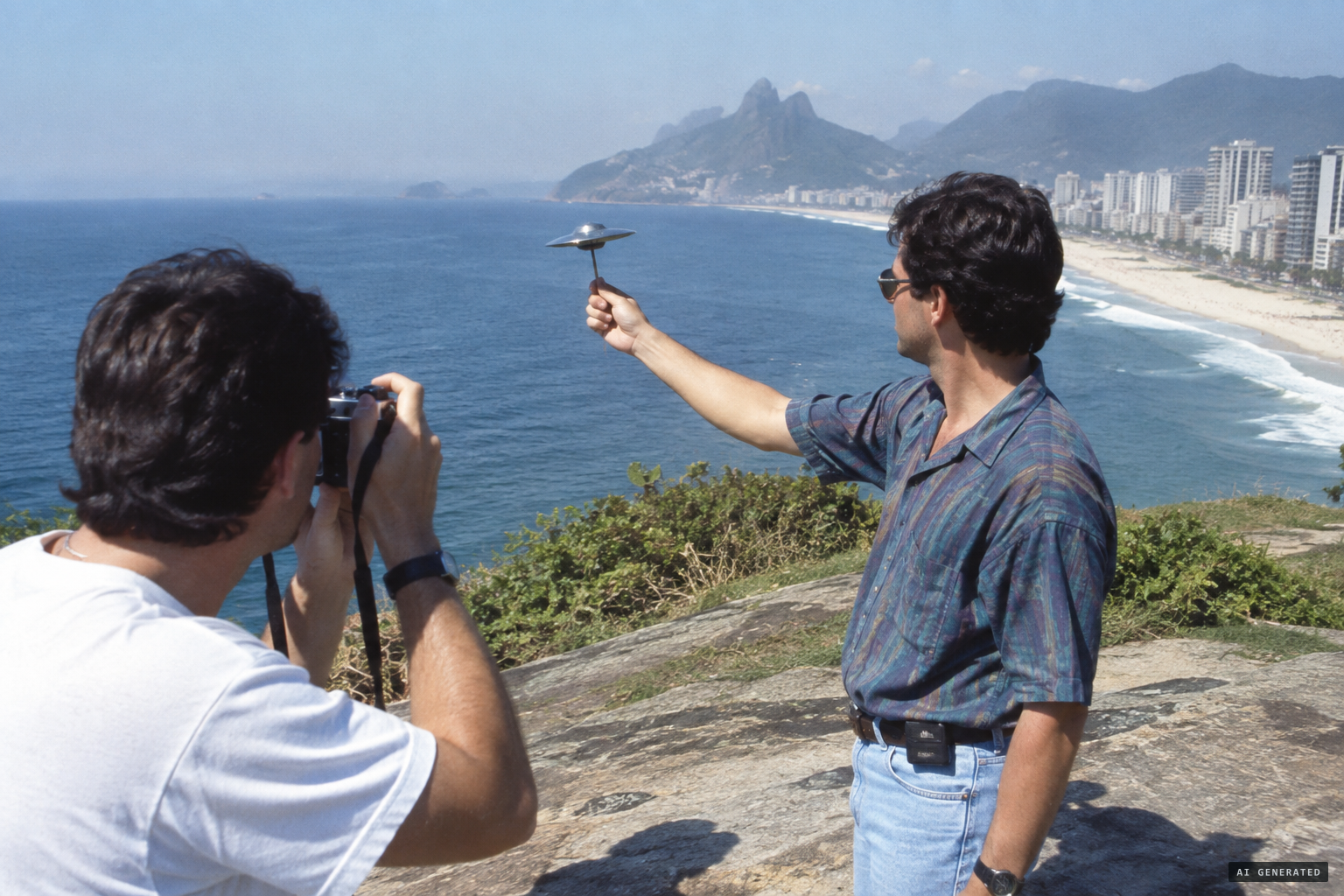Claudeir Covo returns to the site with a scale model to test the shadows