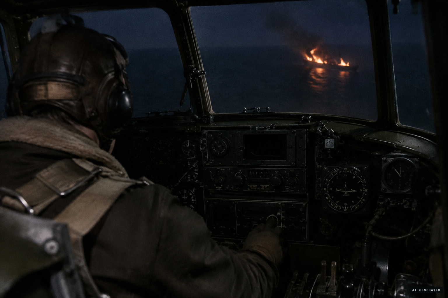 For 18 to 20 minutes the radio and direction finding equipment refuse to function