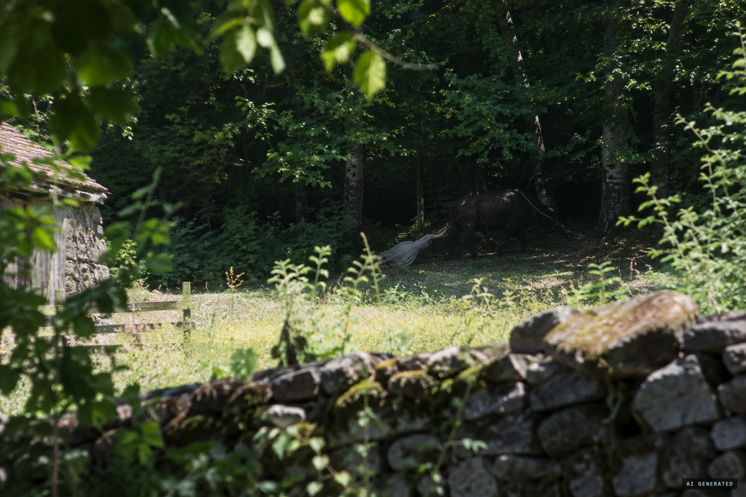 At Bessenay, Jean Baptiste Chazaud, 7, dragged into the woods