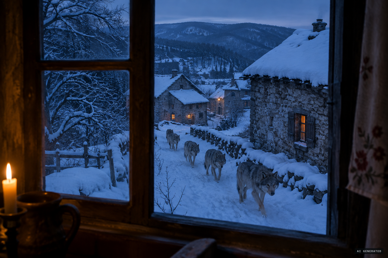 The hard winter of 1754 pushed hungry wolves toward the villages