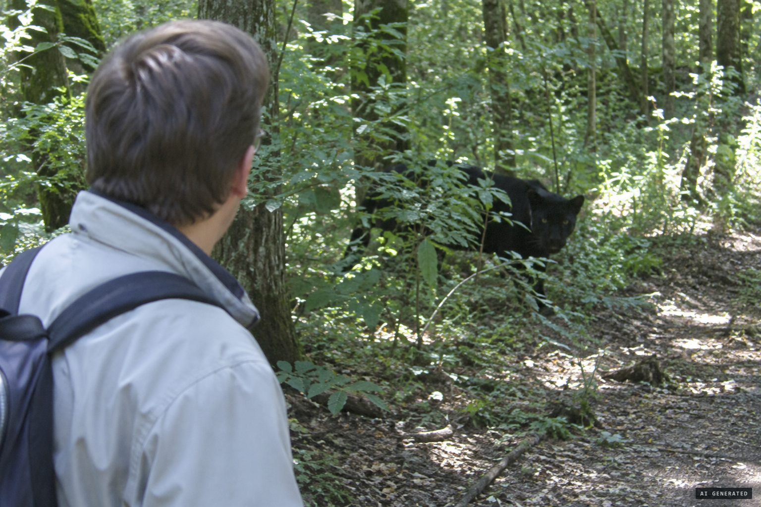 A walker in the woods at Réhon reports a "large feline"