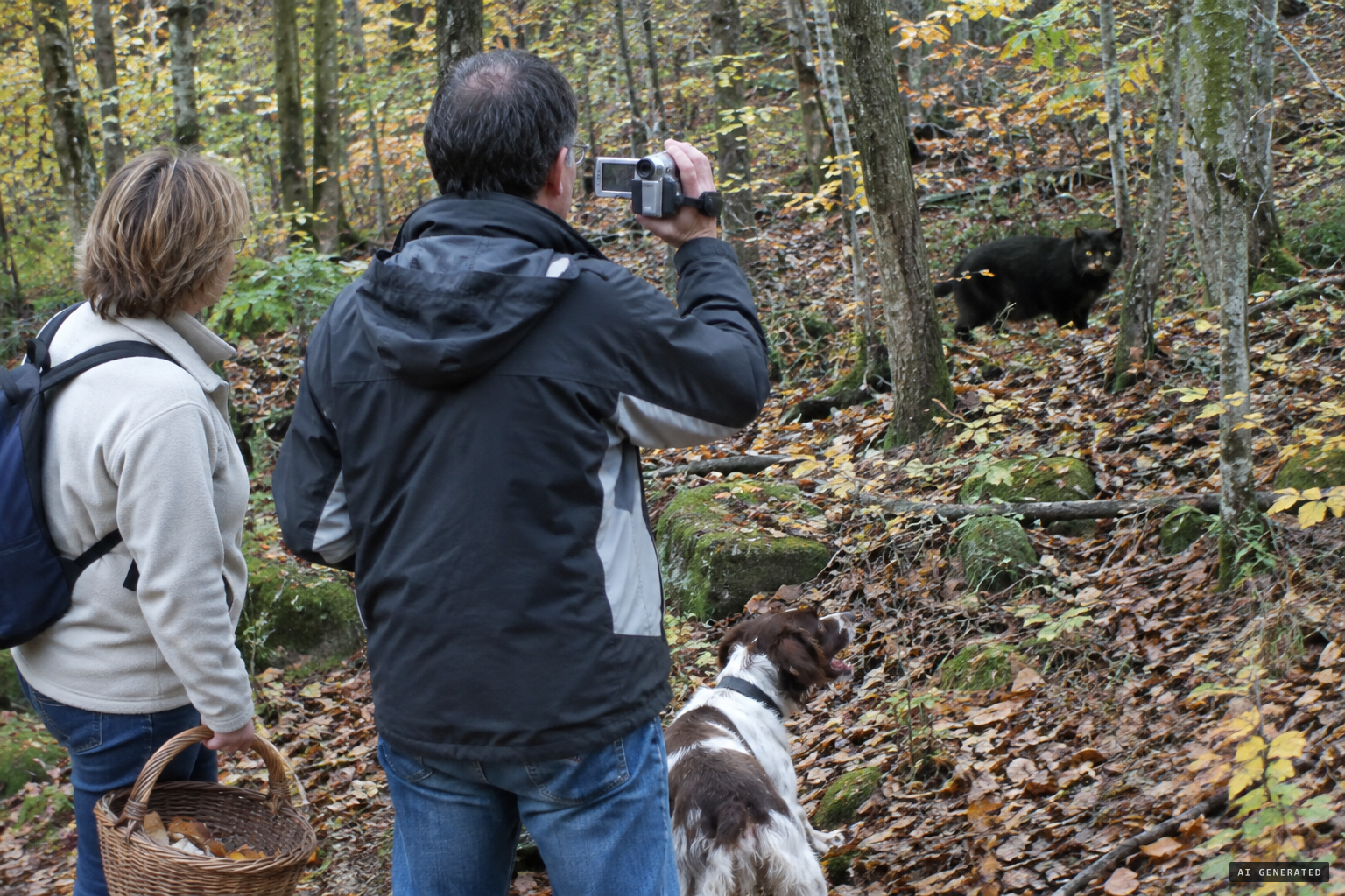 The Gabriels film an animal "bigger than my 15-kilo dog"
