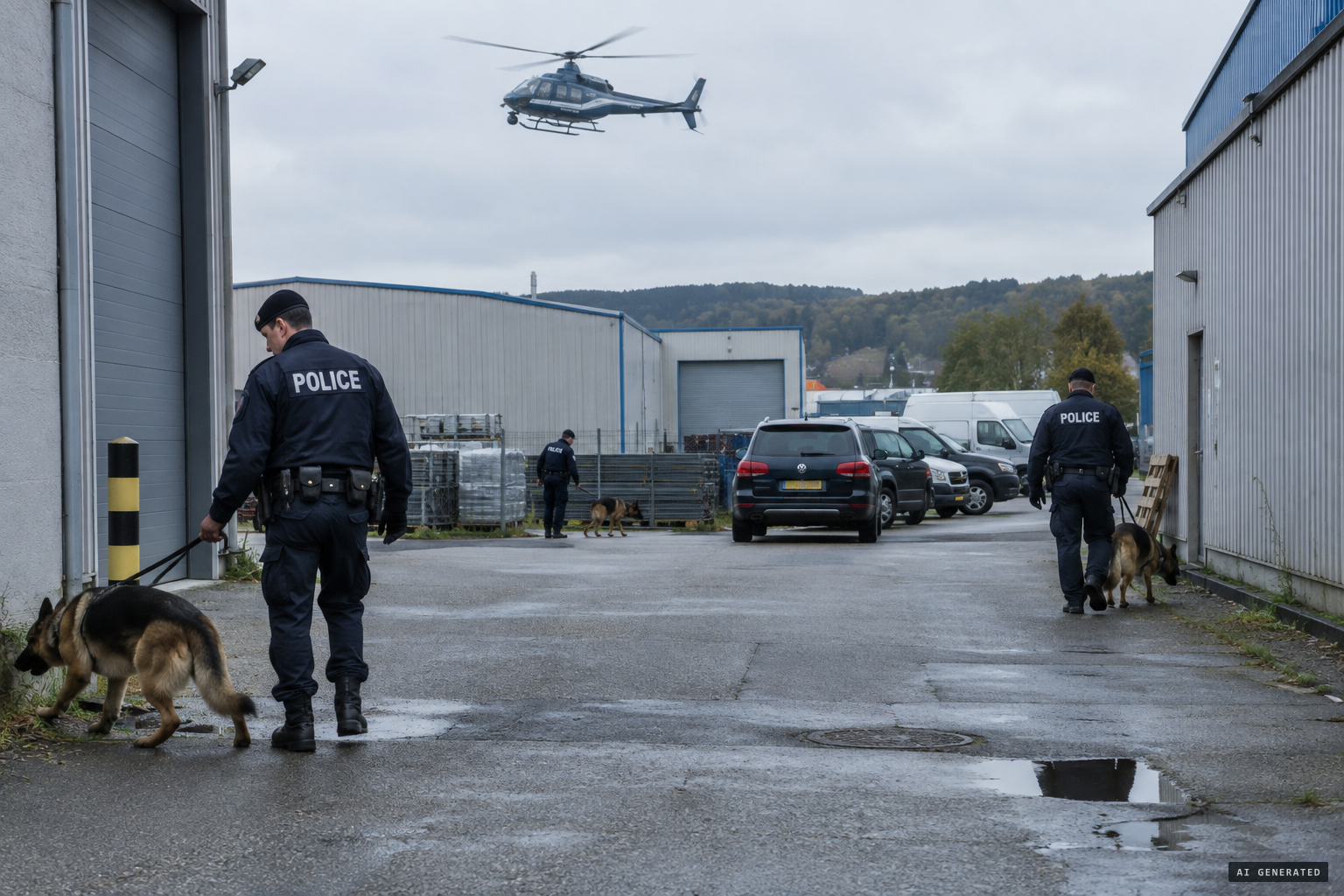 Patrols, dogs and a thermal-camera helicopter search Bascharage