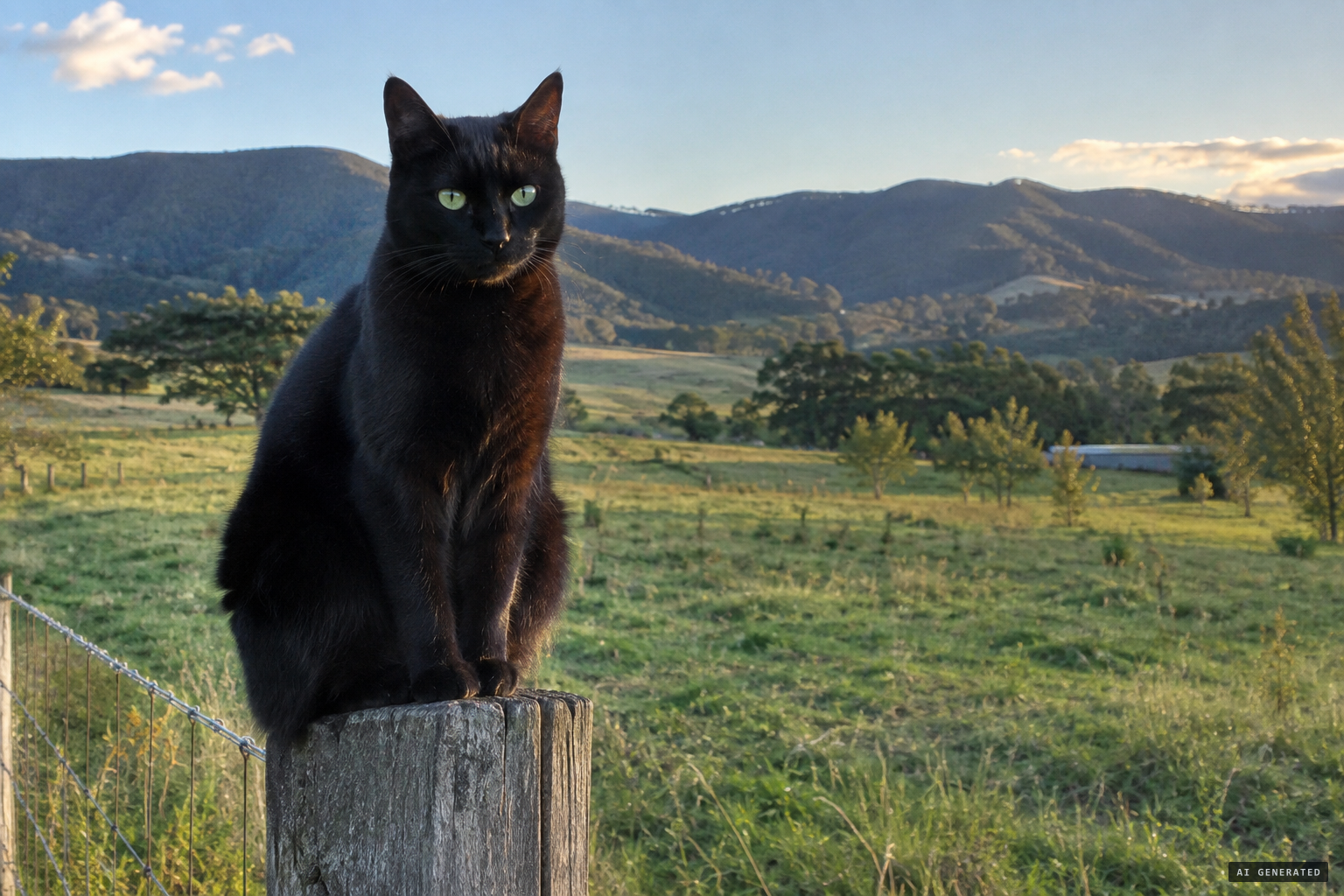 "This is my cat, Toby. That is my paddock being filmed"