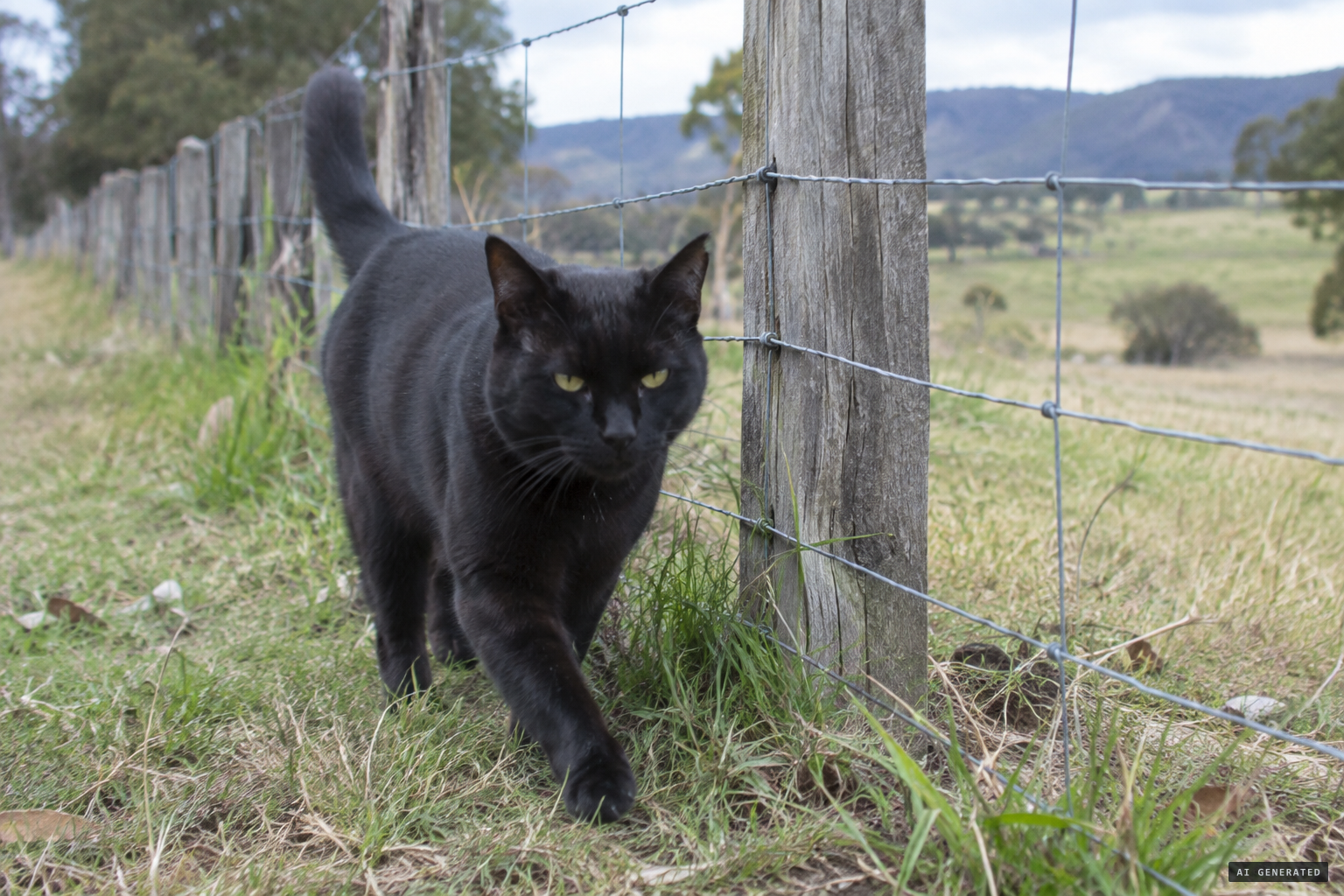 Judged against the fence, Toby is clearly a large domestic cat