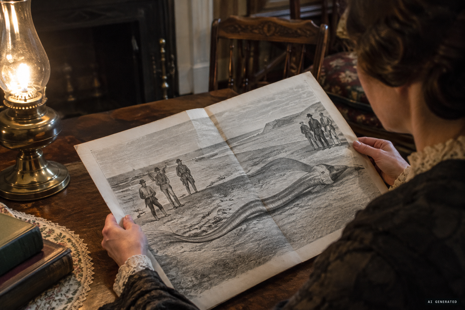 Harper's Weekly prints the engraving of the Great Sea-Serpent