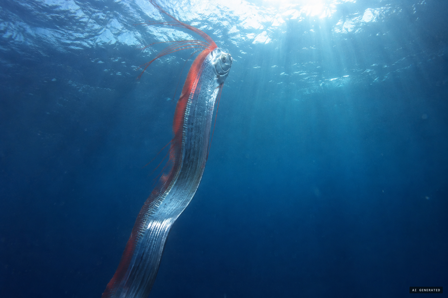 Giant oarfish rise to the surface when sick or dying