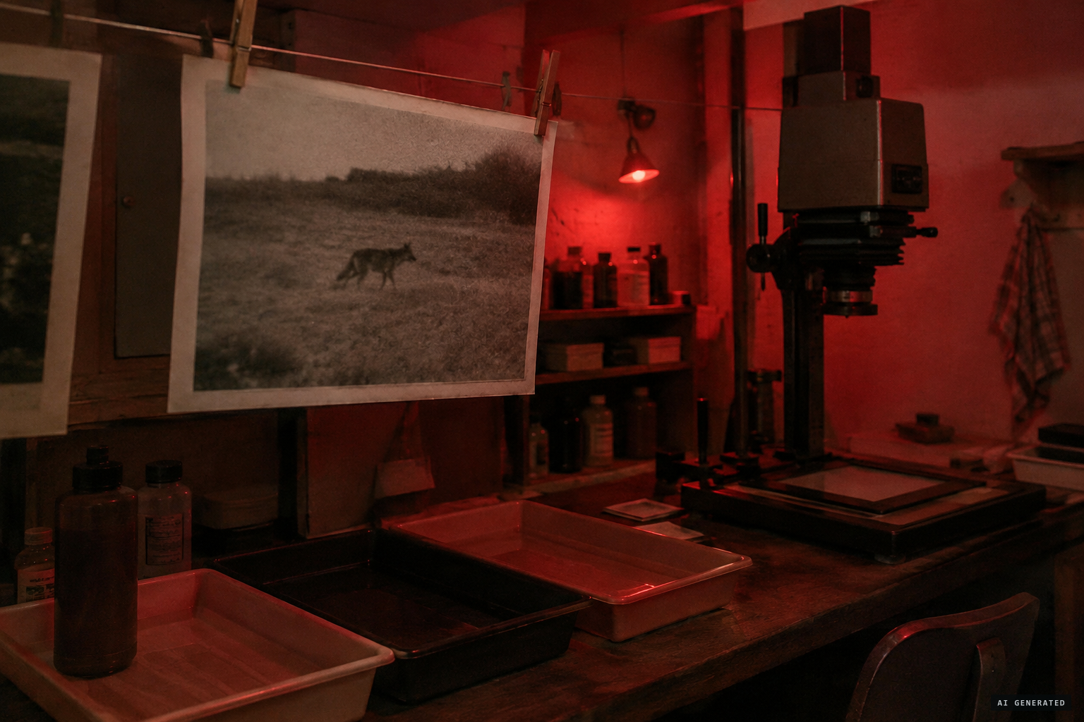 Gless's blurred, distant picture — the only usable photograph of the Beast