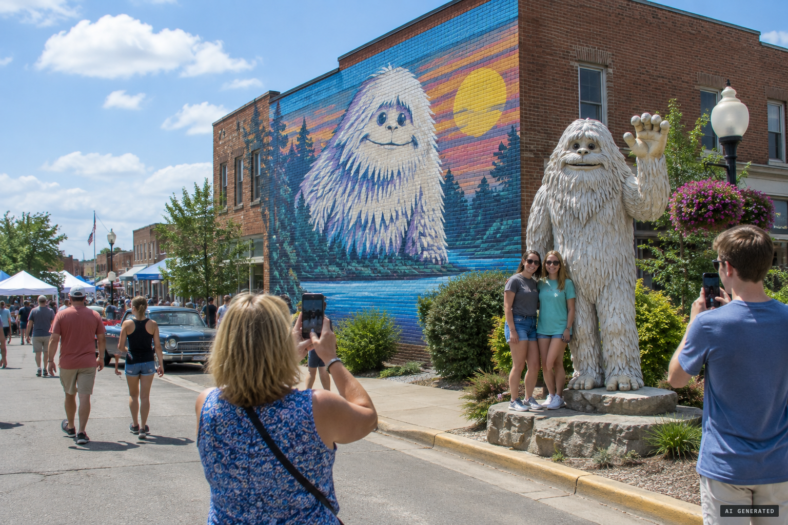 Today: the mural, the statue and the Big Muddy Monster festival