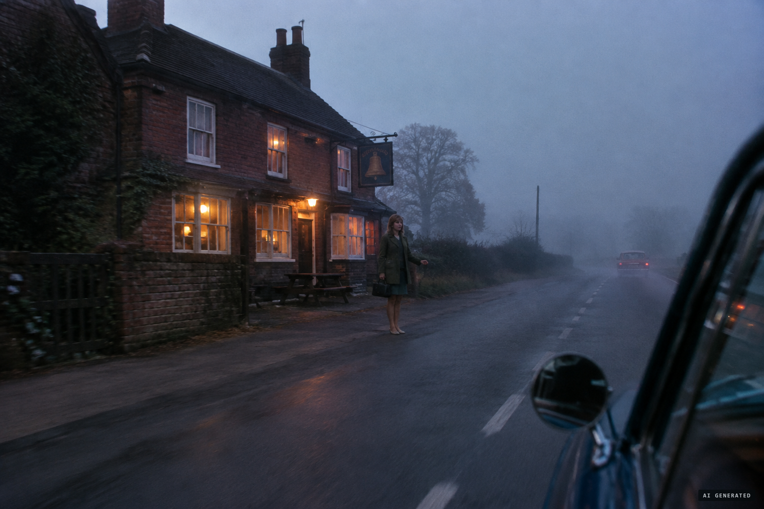 The mysterious girl said to hitch lifts outside the Lower Bell pub.