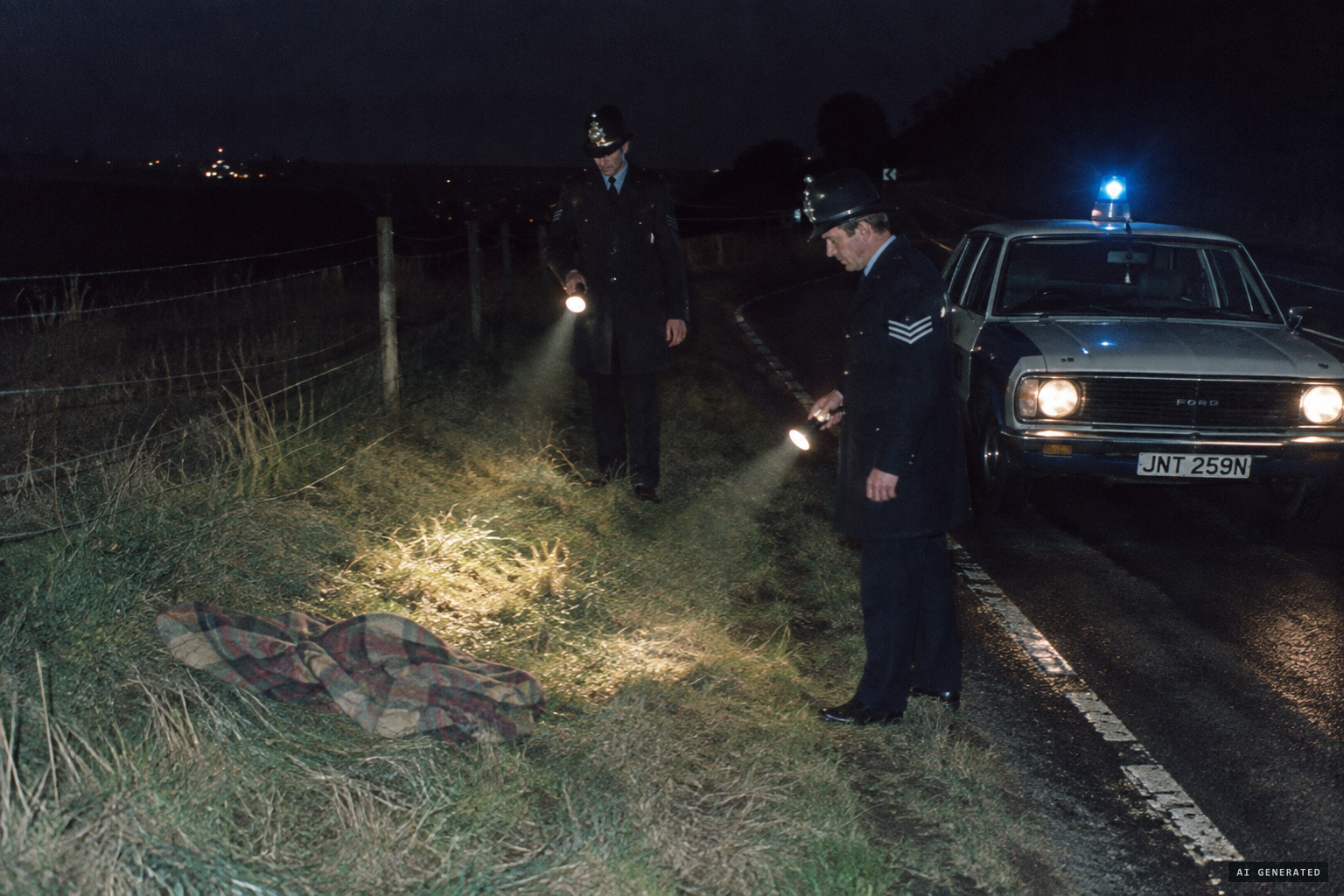 Officers return with him and find only the blanket.