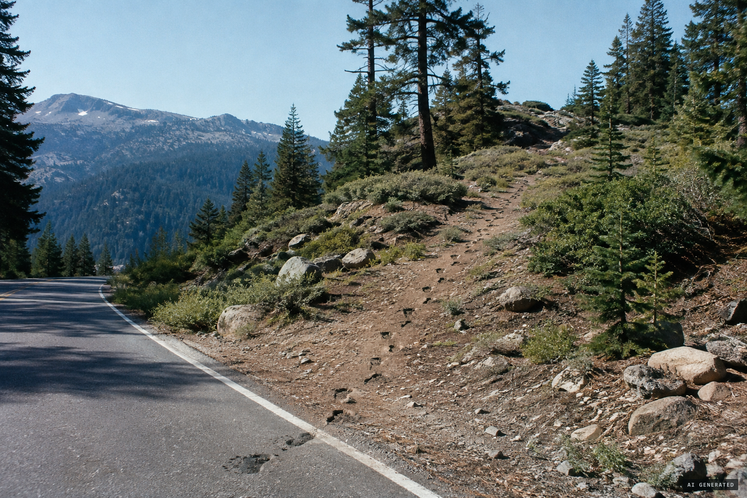 The trackway leaves the road for a mile along the ridge