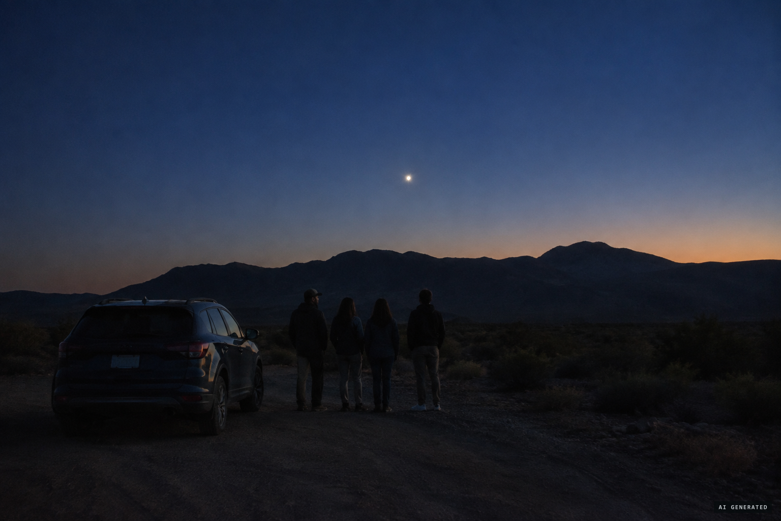22 March 1989: the group with lights off on the Groom Lake road