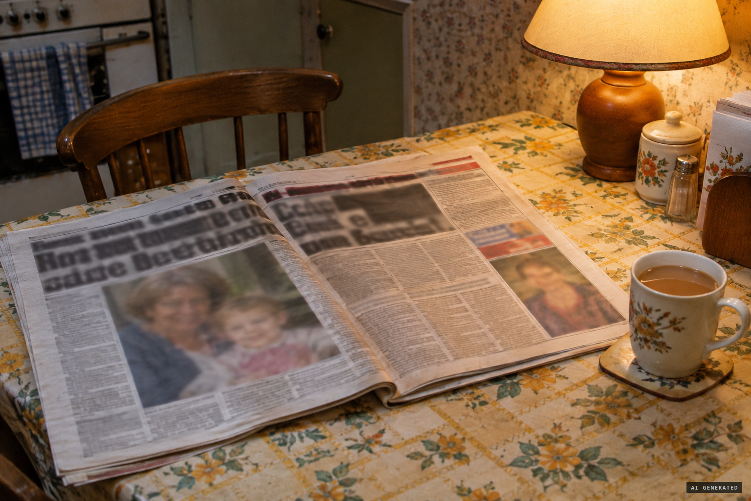 The story survives through a Sunday Mail feature