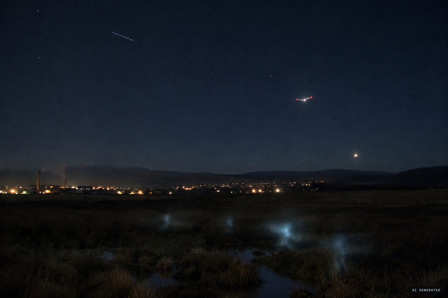 Aircraft, planets, satellites and ghost lights offered as explanations for the wave