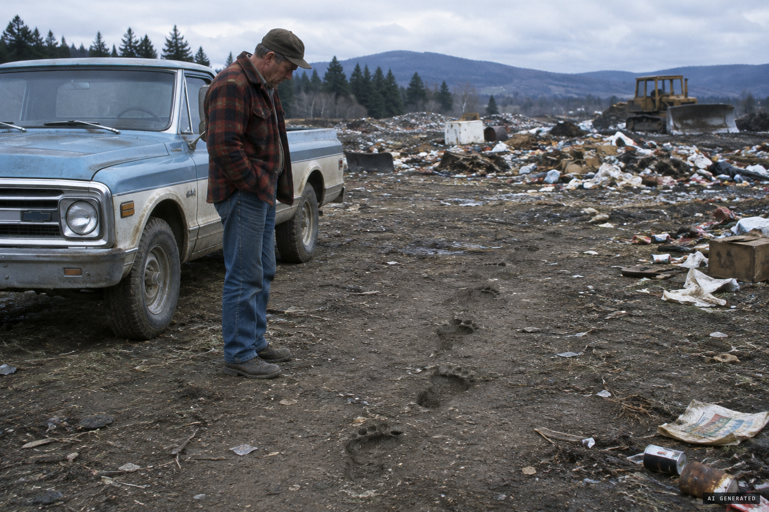 Joe Rhodes finds huge footprints at the Bossburg dump