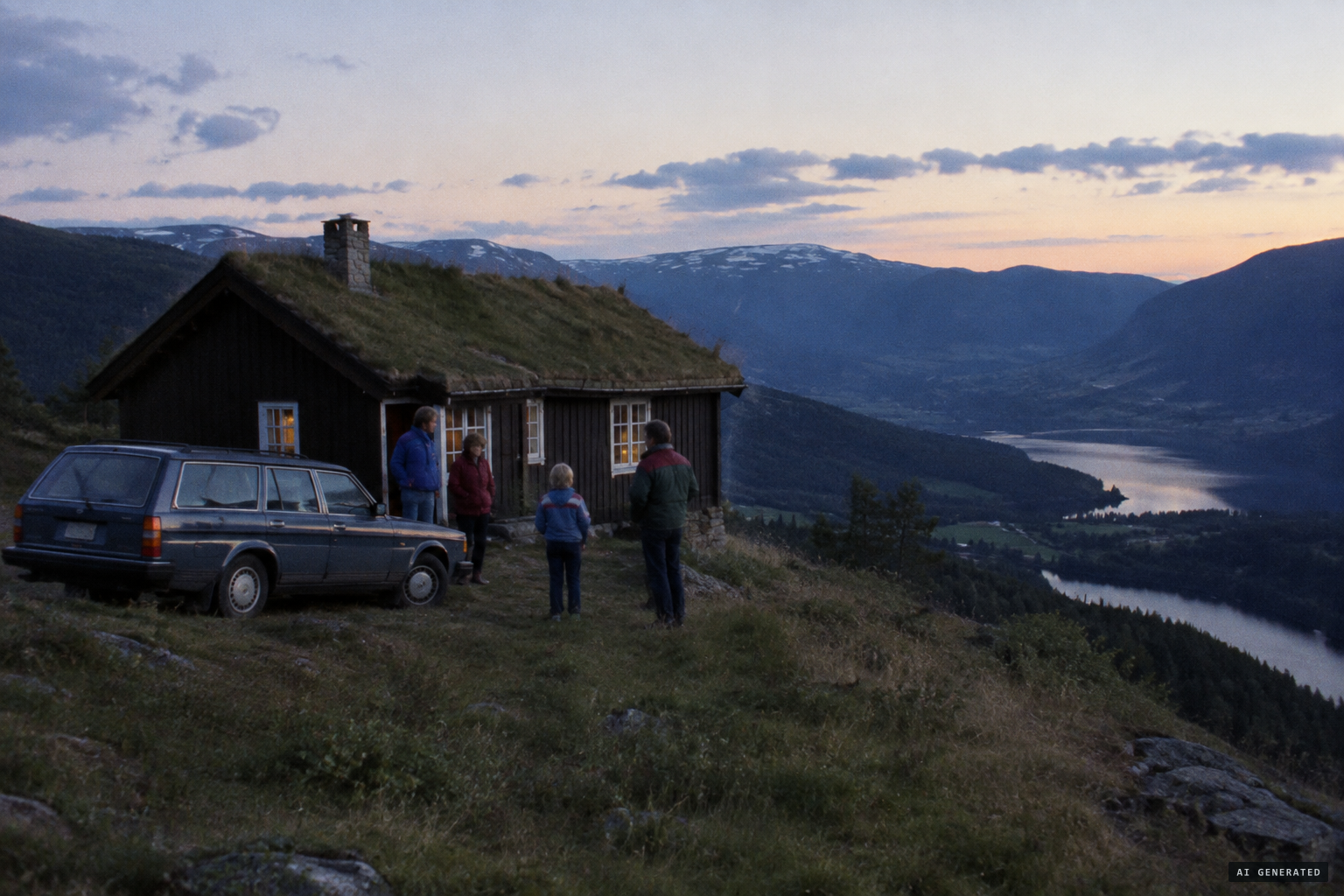 Breiset, the mountain farm near Torpo where the Tonnings and friends spent the night of 12 July 1986