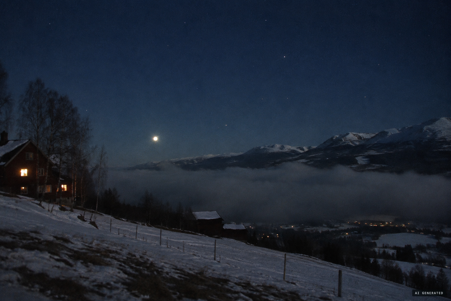 Jupiter and Arcturus, or lights below a cloud base of 1500-2500 metres?