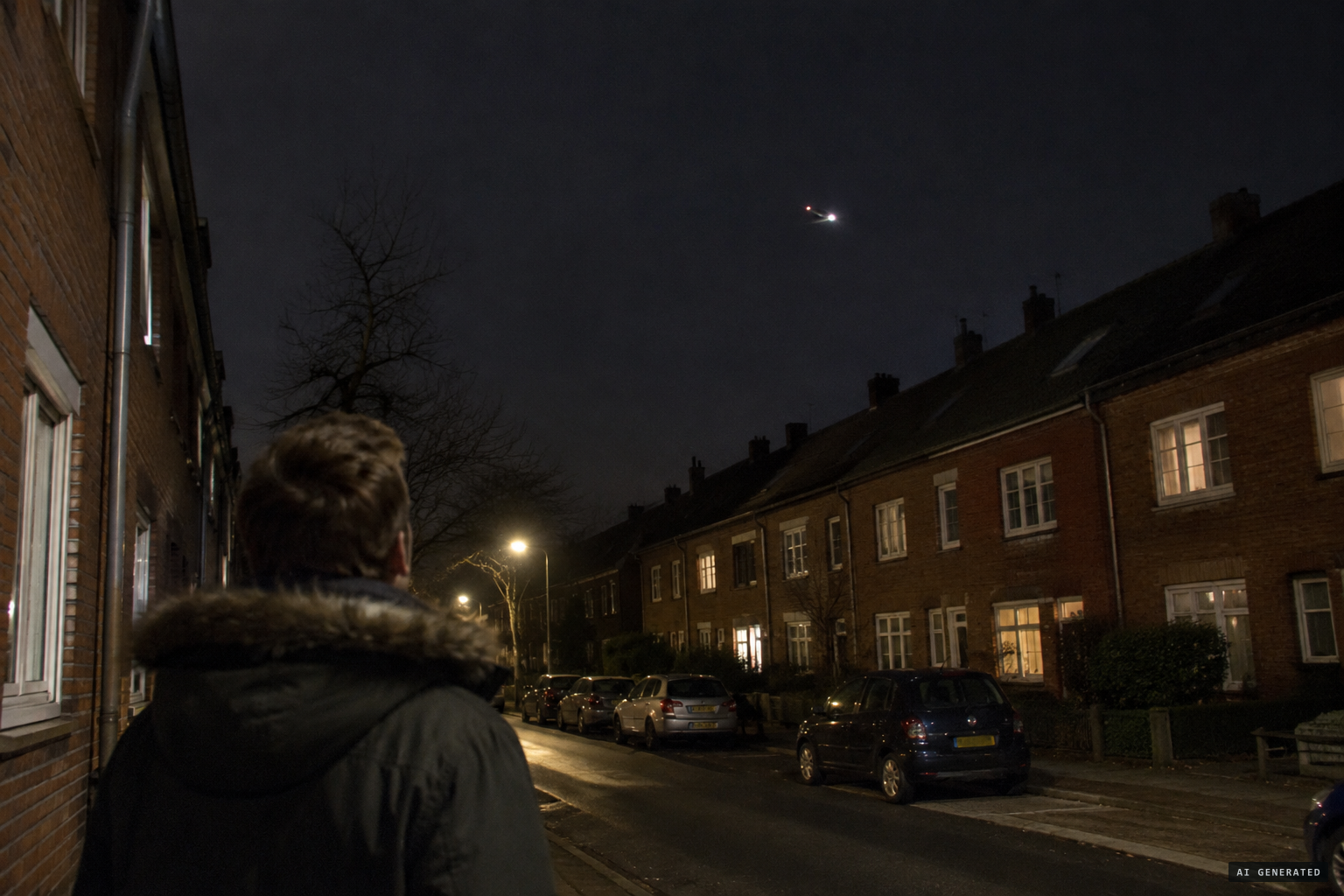 In Walle, the object passes low over the house