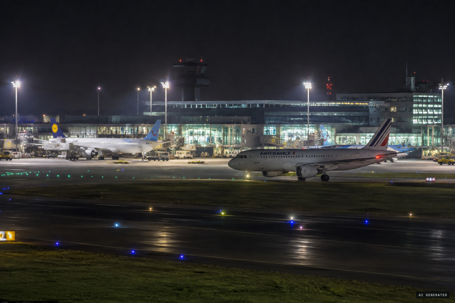 Take-offs and landings halted for two hours