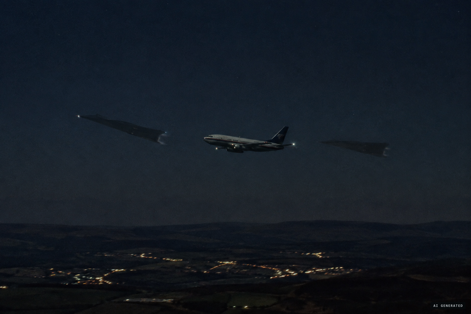 The accounts differ: a head-on pass, or the jet overtaken?