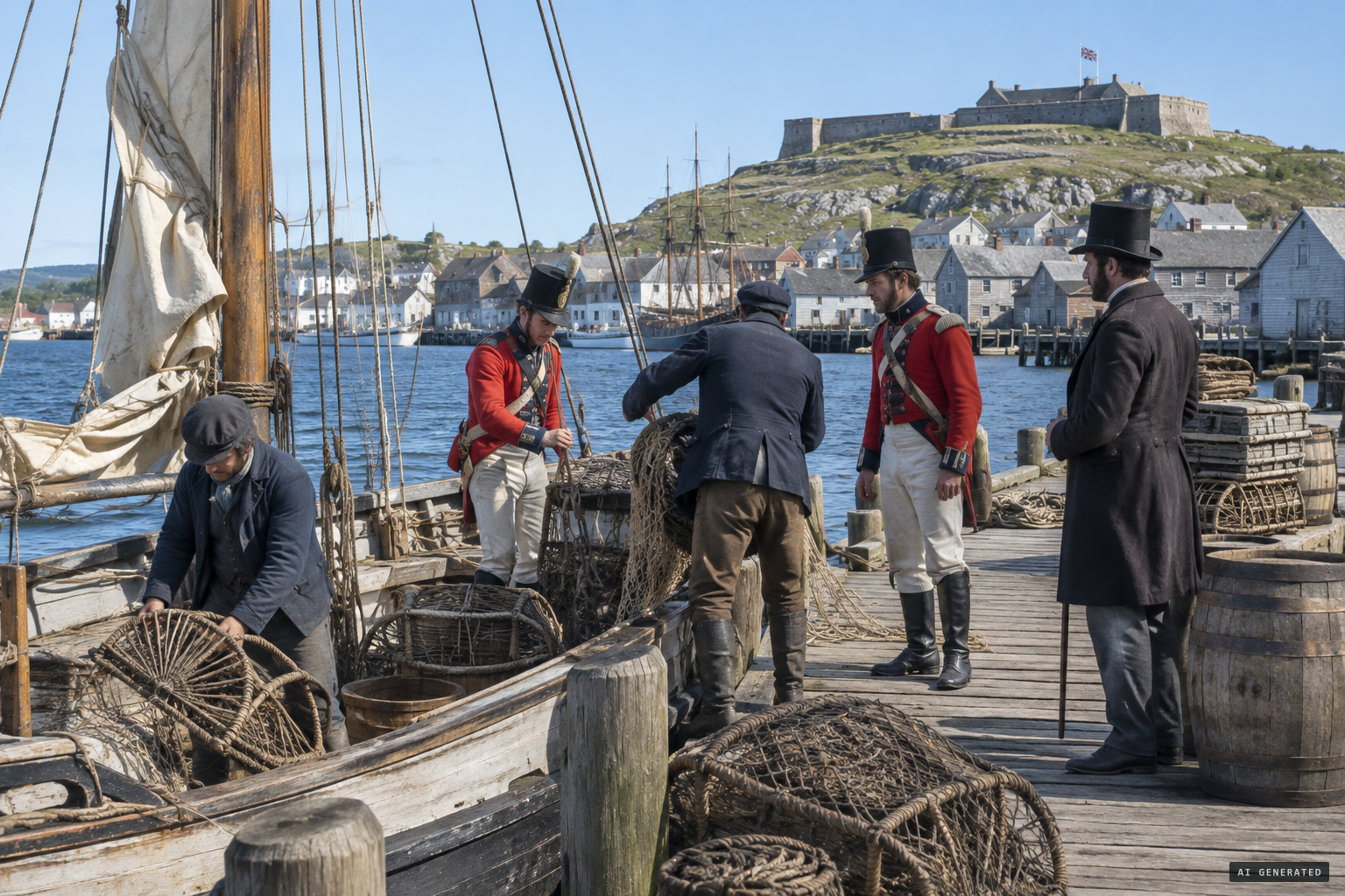 Five men of the Halifax garrison set out on a fishing excursion to Mahone Bay