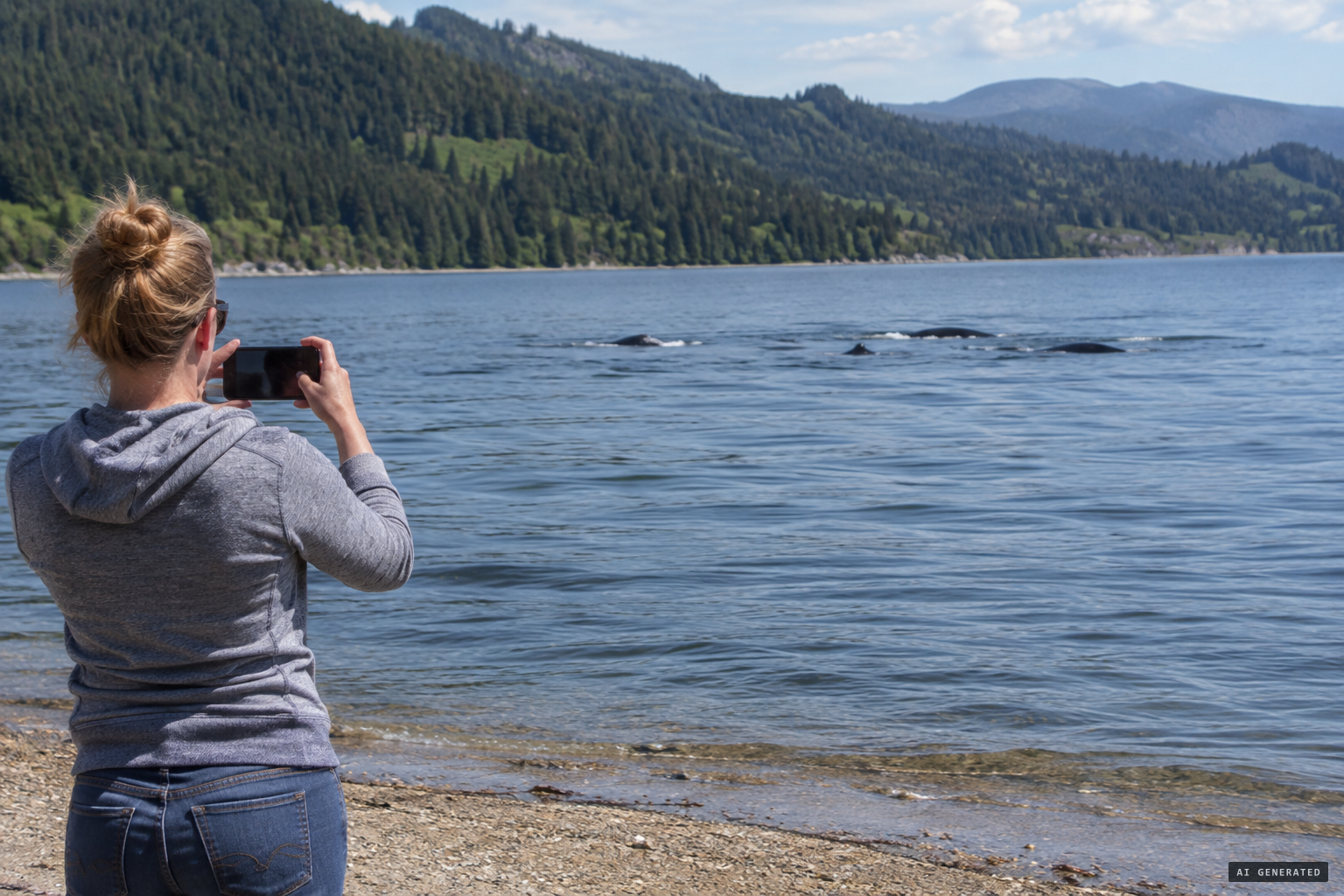 Two months later, Dawn Dumont films black humps 'twirling around a bit' near Scotch Creek
