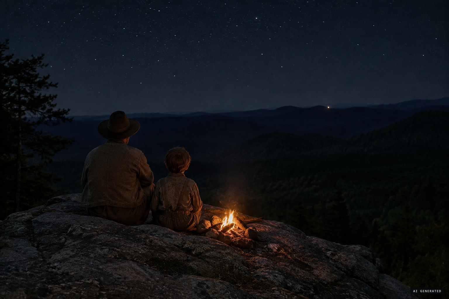 Fate Wiseman and his father see a flash of light in the distance